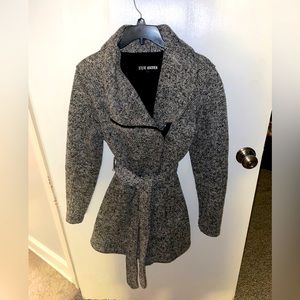 Steve Madden Gray Tweed Coat - size M